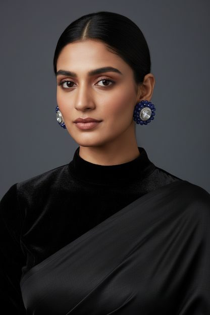 Polki Studs Polki Earrings Cocktail Earrings Diamond Studs Diamond Earrings Simple Studs Pearl Studs 925 Silver Earrings Silver Jewelry - SHABURIS