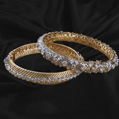 Diamond Bangles,South Indian Jewelry,silver indian Bangles,pure silver Swaroski Bangles,Indian Wedding Jewelry -NIHIRA-SHABURIS0