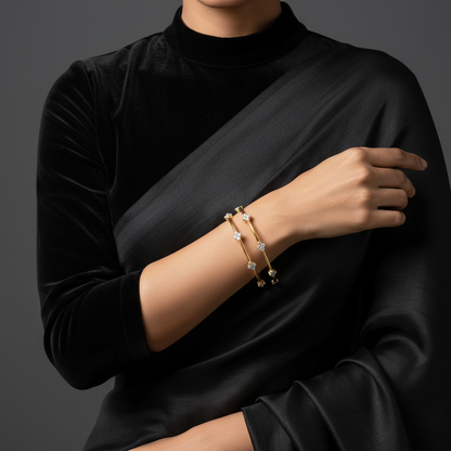 Diamond Bangles,South Indian Jewelry,silver indian Bangles,pure silver Swaroski Bangles,Indian Wedding Jewelry -NIHIRA-SHABURIS