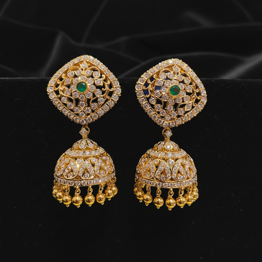 Polki Studs Polki Earrings Cocktail Earrings Diamond Studs Diamond Earrings Simple Studs Pearl Studs 925 Silver Earrings Silver Jewelry - SHABURIS