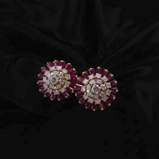 Polki Studs Polki Earrings Cocktail Earrings Diamond Studs Diamond Earrings Simple Studs Pearl Studs 925 Silver Earrings Silver Jewelry - SHABURIS