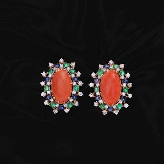 Polki Studs Polki Earrings Cocktail Earrings Diamond Studs Diamond Earrings Simple Studs Pearl Studs 925 Silver Earrings Silver Jewelry - SHABURIS