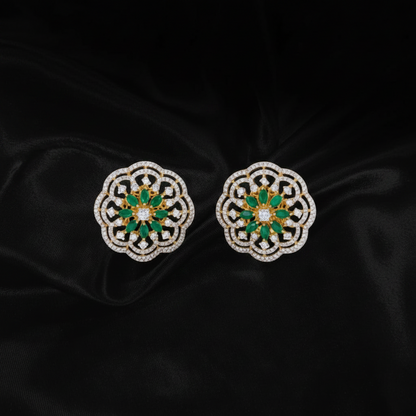 Polki Studs Polki Earrings Cocktail Earrings Diamond Studs Diamond Earrings Simple Studs Pearl Studs 925 Silver Earrings Silver Jewelry - SHABURIS