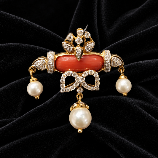 Coral pendant bead jewelry gemstone jewelry polki diamond emerald necklace pure silver jewelry south indian gold jewelry sets -SHABURIS