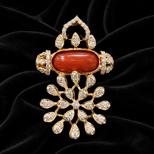 Coral pendant bead jewelry gemstone jewelry polki diamond emerald necklace pure silver jewelry south indian gold jewelry sets -SHABURIS