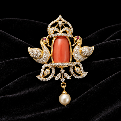 Coral pendant bead jewelry gemstone jewelry polki diamond emerald necklace pure silver jewelry south indian gold jewelry sets -SHABURIS