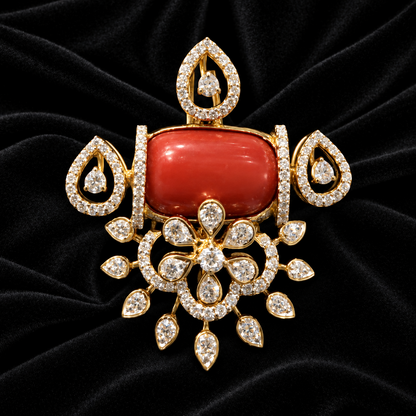 Coral pendant bead jewelry gemstone jewelry polki diamond emerald necklace pure silver jewelry south indian gold jewelry sets -SHABURIS