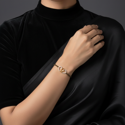 Black beads bracelet Daily wear bracelet 925 silver bangle 925 Silver Jewelry -SHABURIS