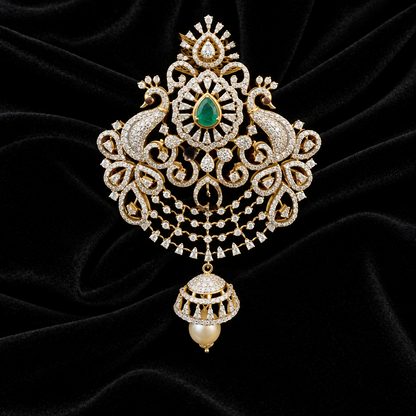 Ruby pendant bead jewelry gemstone jewelry polki diamond emerald necklace pure silver jewelry south indian gold jewelry sets -SHABURIS