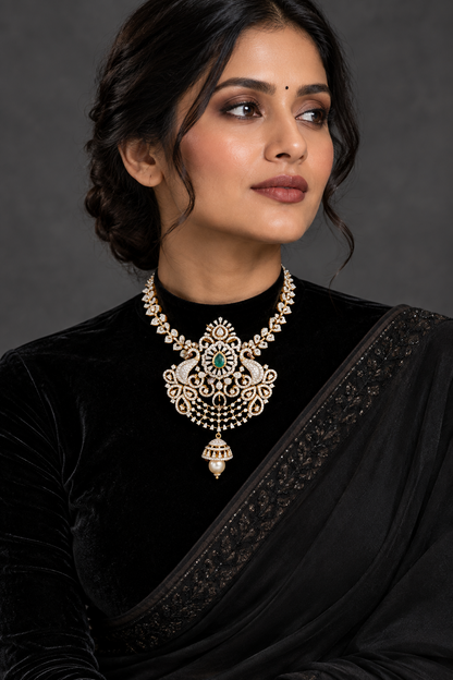 Ruby pendant bead jewelry gemstone jewelry polki diamond emerald necklace pure silver jewelry south indian gold jewelry sets -SHABURIS