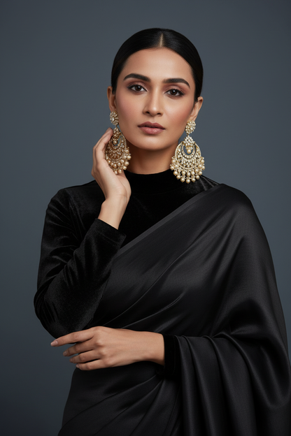 Chandbalis Diamond Jhumkas Polki Diamond Earrings Polki Jhumkas Big Earrings 925 Silver Jewelry Silver Earrings - SHABURIS