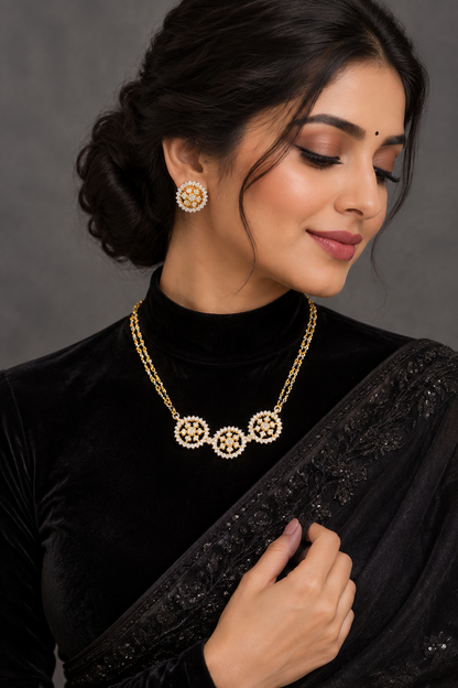 Black thread Jewelry,Pure Silver Jewellery Indian ,mango Necklace,Indian Necklace,Indian Bridal,Indian Wedding Jewelry-NIHIRA-SHABURIS