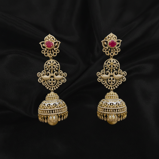 Polki Studs Polki Earrings Cocktail Earrings Diamond Studs Diamond Earrings Simple Studs Pearl Studs 925 Silver Earrings Silver Jewelry - SHABURIS