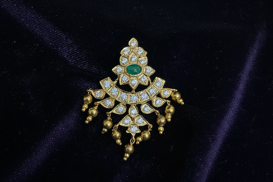 Jewelry set diamond pendant emerald pure silver jewelry indian gifting statement jewelry simple jewelry -SHABURIS