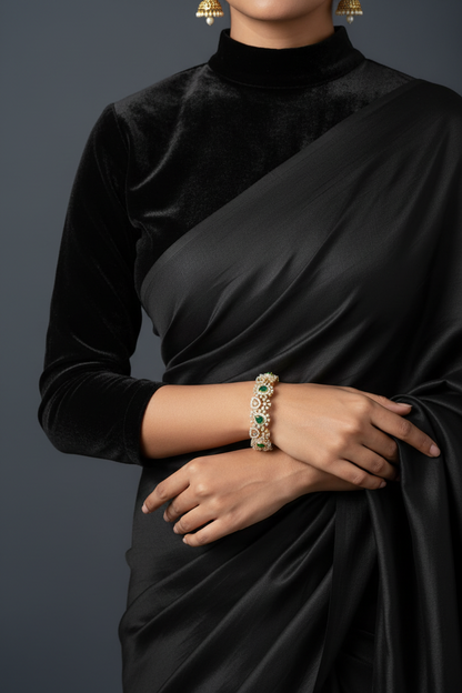 Diamond Bangles,South Indian Jewelry,silver indian Bangles,pure silver Swaroski Bangles,Indian Wedding Jewelry -NIHIRA-SHABURIS