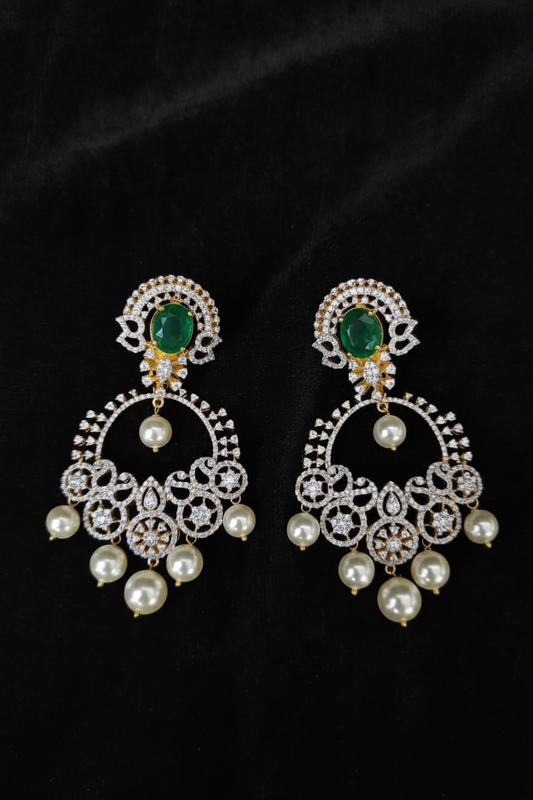 Polki Studs Polki Earrings Cocktail Earrings Diamond Studs Diamond Earrings Simple Studs Pearl Studs 925 Silver Earrings Silver Jewelry - SHABURIS