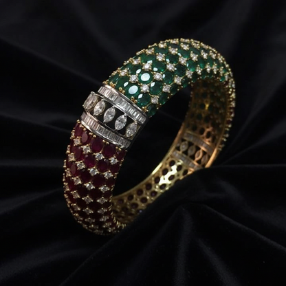 Diamond Bangles,South Indian Jewelry,silver indian Bangles,pure silver Swaroski Bangles,Indian Wedding Jewelry -NIHIRA-SHABURIS