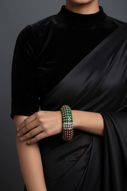 Diamond Bangles,South Indian Jewelry,silver indian Bangles,pure silver Swaroski Bangles,Indian Wedding Jewelry -NIHIRA-SHABURIS