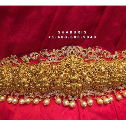 Nakshi Vaddanam,South Indian Jewelry,Vaddanam,Kids Vaddanam,hip chain,diamond vaddanam,pure Silver indian jewelry - NIHIRA - SHABURIS