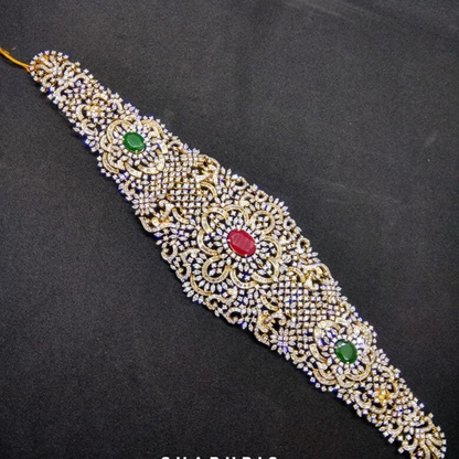 Diamond Vaddanam,South Indian Jewelry,Vaddanam,Kids Vaddanam,hip chain,diamond vaddanam,pure Silver indian jewelry - NIHIRA - SHABURIS