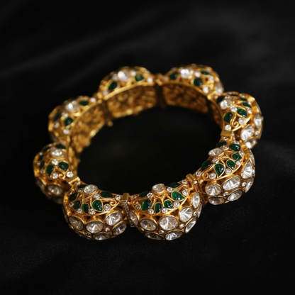 Pacheli Jewelry,Pure Silver Jewelry Indian ,polki bangles,Indian bangles,Indian Bridal,Indian Wedding Jewelry-SHABURIS jewelry