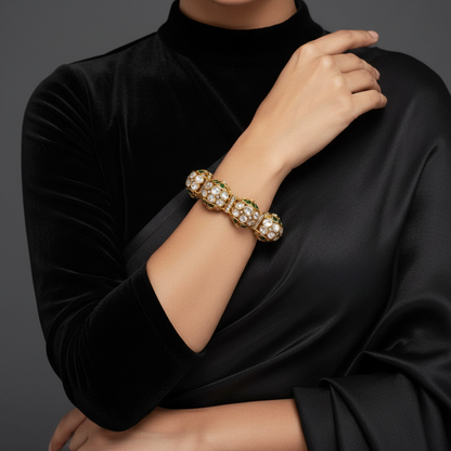 Pacheli Jewelry,Pure Silver Jewelry Indian ,polki bangles,Indian bangles,Indian Bridal,Indian Wedding Jewelry-SHABURIS jewelry