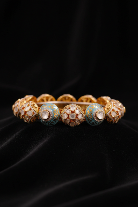 Pacheli Jewelry,Pure Silver Jewelry Indian ,polki bangles,Indian bangles,Indian Bridal,Indian Wedding Jewelry-SHABURIS jewelry