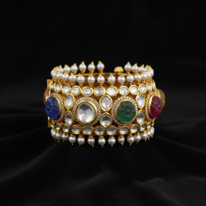 Navaratan Jewelry,Pure Silver Jewelry Indian ,polki bangles,Indian bangles,Indian Bridal,Indian Wedding Jewelry-SHABURIS jewelry