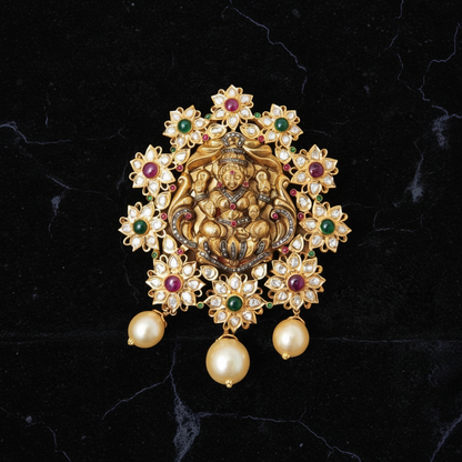 Lakshmi Pendent choker,jali work,vinayaka antique jewelry,jaali work chain,lyte weight choker necklace,lord ganesha