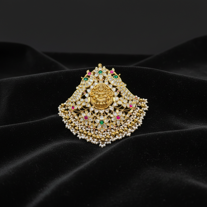 Temple Jewelry,Pure Silver Jewellery Indian ,Lakshmi Pendant,Temple Pendent,Indian Bridal,Indian Wedding Jewelry-NIHIRA-SHABURIS