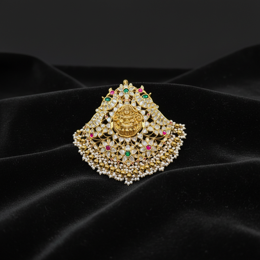 Temple Jewelry,Pure Silver Jewellery Indian ,Lakshmi Pendant,Temple Pendent,Indian Bridal,Indian Wedding Jewelry-NIHIRA-SHABURIS