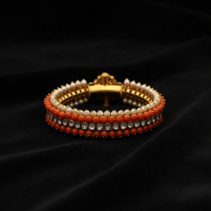 Diamond bangle,Pure Silver Jewelry Indian ,coral bangles,Indian bangles,Indian Bridal,Indian Wedding Jewelry-SHABURIS jewelry