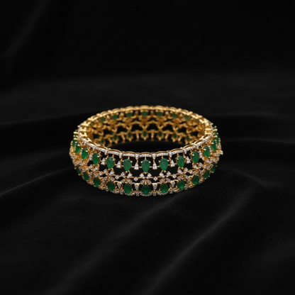 Diamond Bangles,South Indian Jewelry,silver indian Bangles,pure silver Swaroski Bangles,Indian Wedding Jewelry -NIHIRA-SHABURIS