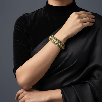 Diamond Bangles,South Indian Jewelry,silver indian Bangles,pure silver Swaroski Bangles,Indian Wedding Jewelry -NIHIRA-SHABURIS