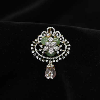 Coral pendant Pure Silver jewelry Indian ,diamond pendant,Indian Necklace,Indian Bridal,Indian Wedding Jewelry-SHABURIS
