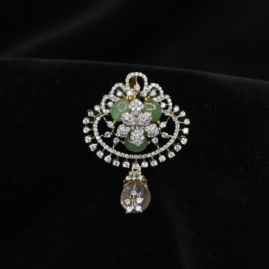 Coral pendant Pure Silver jewelry Indian ,diamond pendant,Indian Necklace,Indian Bridal,Indian Wedding Jewelry-SHABURIS
