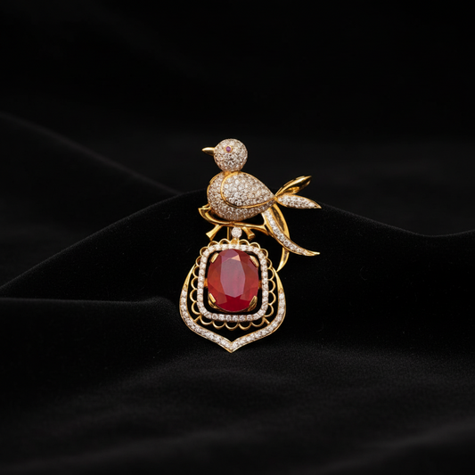 Diamond Pendant indian,South Indian jewelry,Pure silver diamond pendent,swarovski Pendent,Indian Wedding Jewelry -NIHIRA-SHABURIS