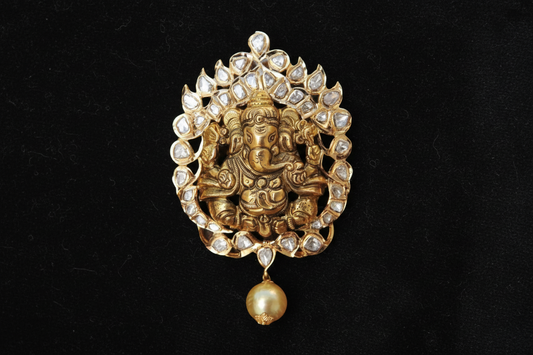 Ganesha Pendent choker,jali work,vinayaka antique jewelry,jaali work chain,lyte weight choker necklace,lord ganesha