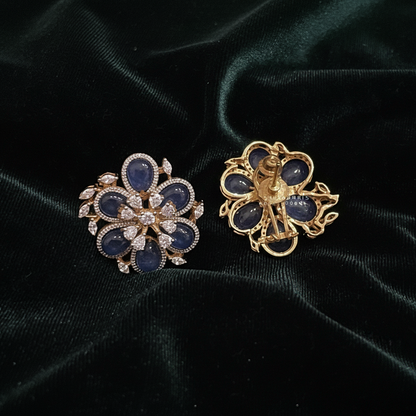 Polki Studs Polki Earrings Cocktail Earrings Diamond Studs Diamond Earrings Simple Studs Pearl Studs 925 Silver Earrings Silver Jewelry - SHABURIS