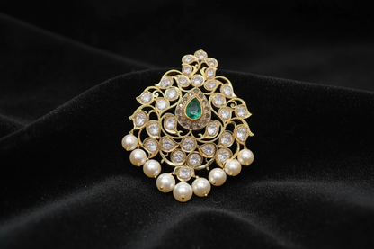Diamond pendant pure silver jewelry indian diamond jewelry diamond jewelry 925 silver jewelry traditional jewelry-SHABURIS