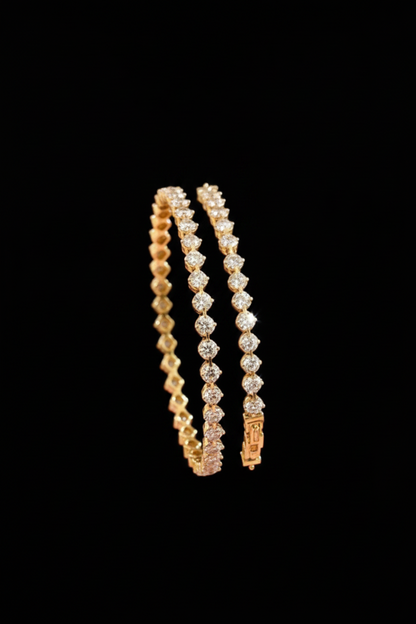 Pure silver jewelry polki diamond bangle pearl bangle diamond jewelry indian bridal set south indian jewelry SHABURIS