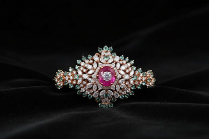 Pure silver jewelry diamond bangle pearl bangle diamond jewelry indian bridal set south indian jewelry SHABURIS