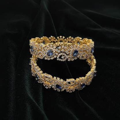 Diamond Bangles,South Indian Jewelry,silver indian Bangles,pure silver Swaroski Bangles,Indian Wedding Jewelry -NIHIRA-SHABURIS