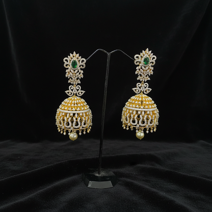 Polki Studs Polki Earrings Cocktail Earrings Diamond Studs Diamond Earrings Simple Studs Pearl Studs 925 Silver Earrings Silver Jewelry - SHABURIS