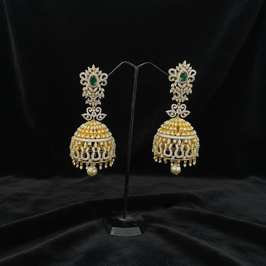 Polki Studs Polki Earrings Cocktail Earrings Diamond Studs Diamond Earrings Simple Studs Pearl Studs 925 Silver Earrings Silver Jewelry - SHABURIS