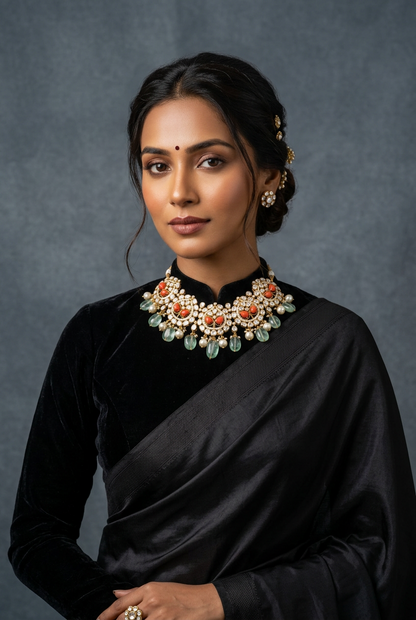 Polki jewelry Pure Silver jewelry Indian ,coral necklace indian jewelry diamond jewelry gold jewelry designs indian -SHABURIS