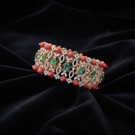 Coral bangle,Pure Silver jewelry Indian ,emerald gem stone bangle 925 silver jewelry sterling silver gold coated jewelry diamond SHABURIS