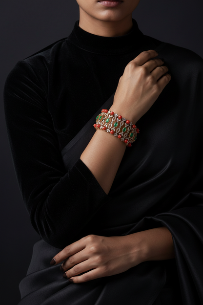 Coral bangle,Pure Silver jewelry Indian ,emerald gem stone bangle 925 silver jewelry sterling silver gold coated jewelry diamond SHABURIS