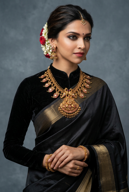 Mango mala mango haram mango necklace pure silver jewelry indian gold jewelry designs inspired kundan mango mala -SHABURIS