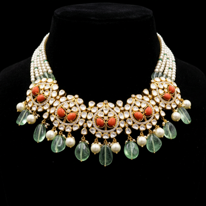 Polki jewelry Pure Silver jewelry Indian ,coral necklace indian jewelry diamond jewelry gold jewelry designs indian -SHABURIS